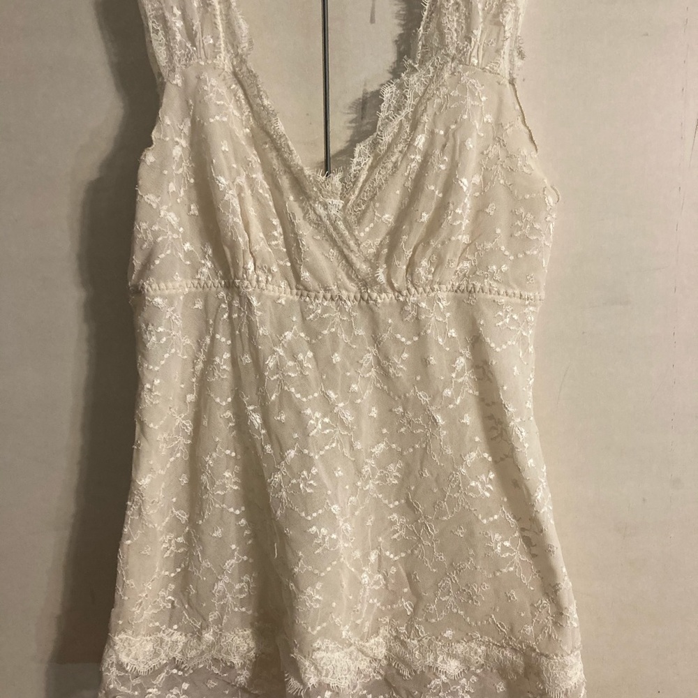 Blouse hanky panky large white beautiful unique